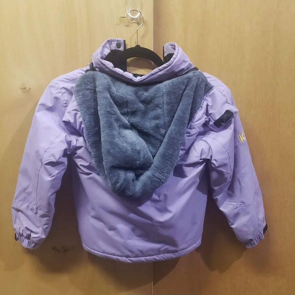 Keevoom Girls Purple Long Sleeve Hooded Waterproof Jacket Sz 4-5 SSS